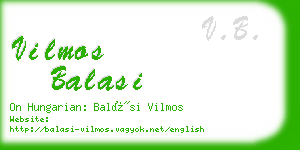 vilmos balasi business card